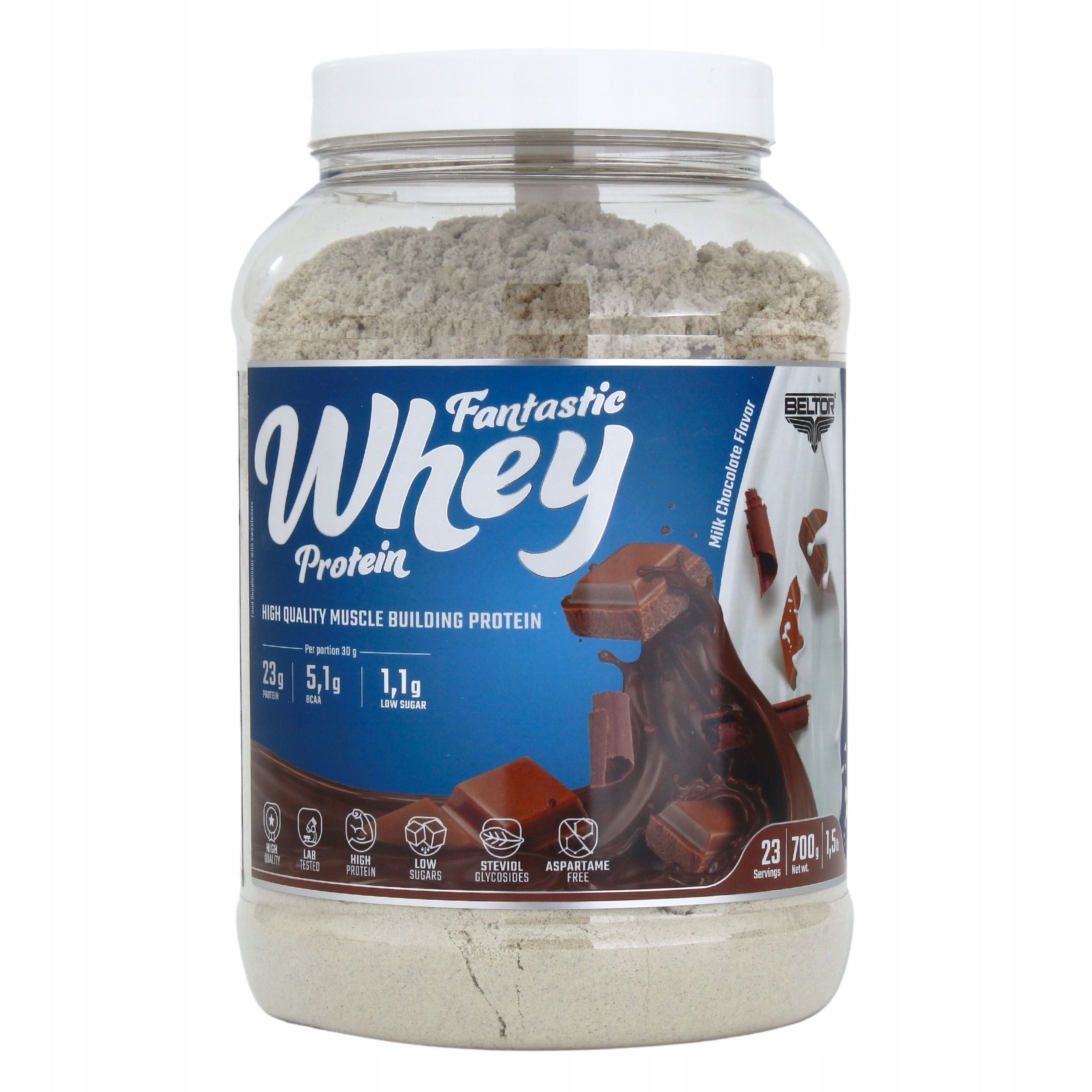 BELTOR CONCENTRATE FANTASTIC WHEY PROTEIN 700G MILK CHOCOLATE Expiration date at least 1 year from the date of purchase