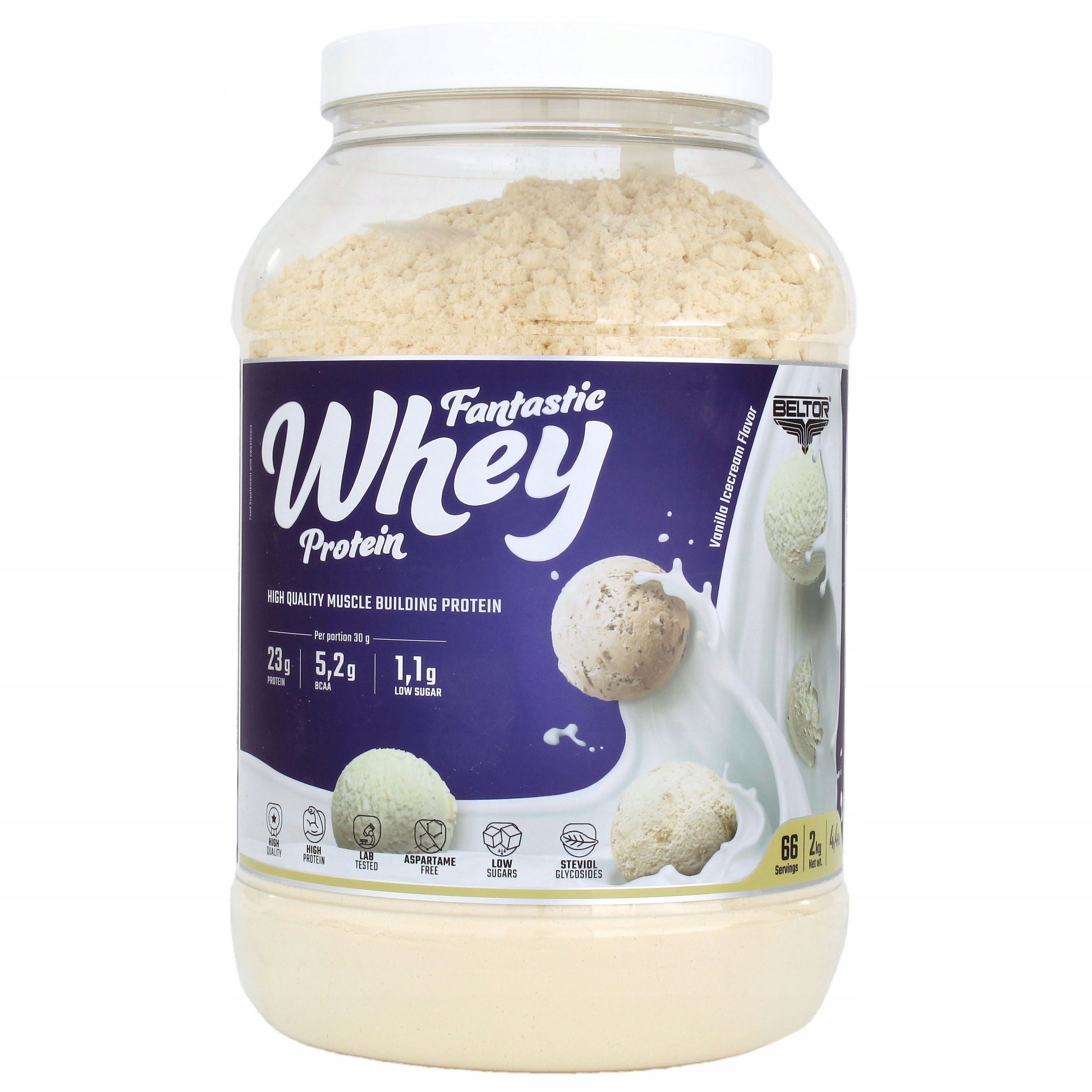 BELTOR CONCENTRATE FANTASTIC WHEY PROTEIN WPC 2000G VANILLA ICE CREAM Name other