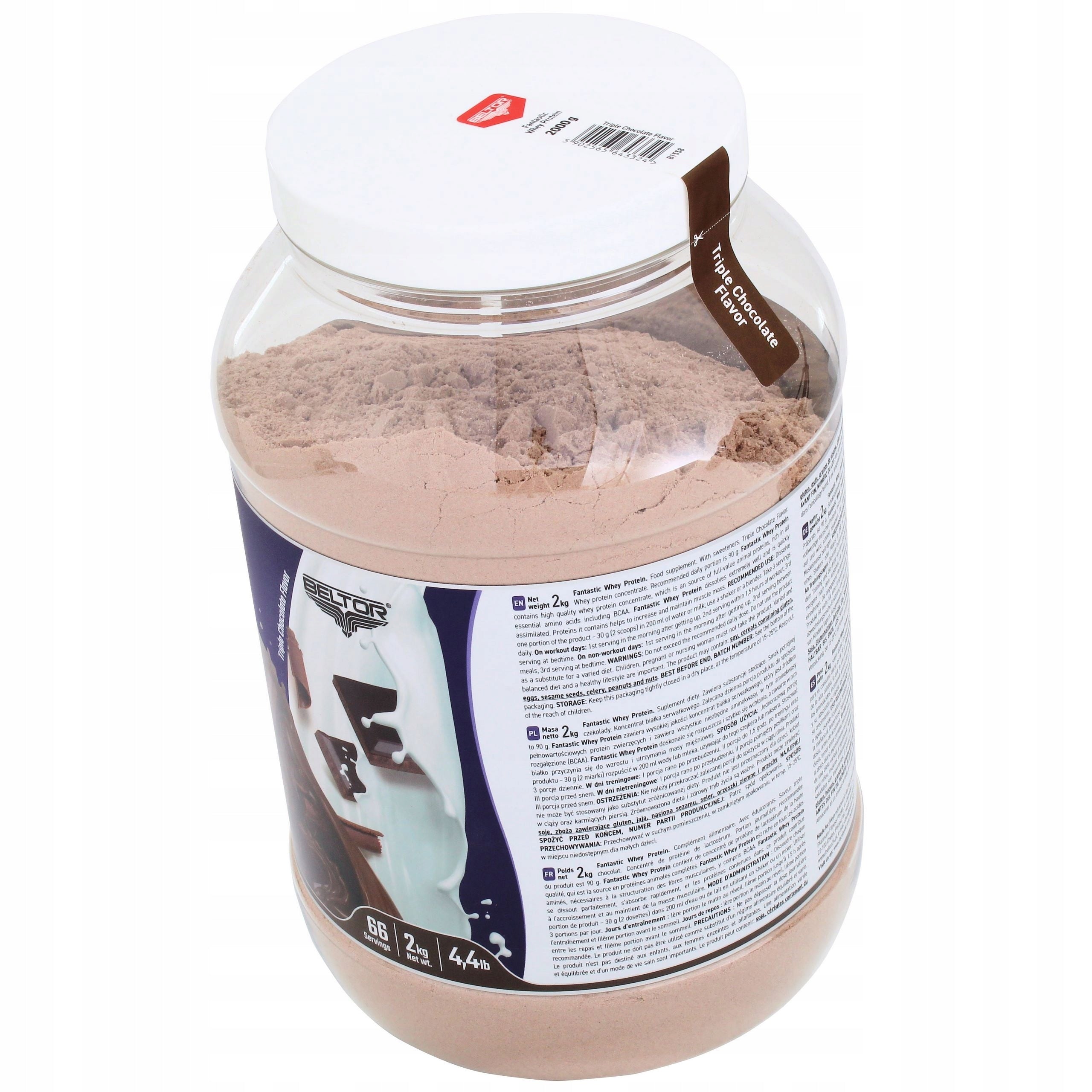 BELTOR CONCENTRATE PROTEIN FANTASTIC WHEY PROTEIN WPC TRIPLE CHOCOLATE 2kg Expiration date at least 1 year from the date of purchase
