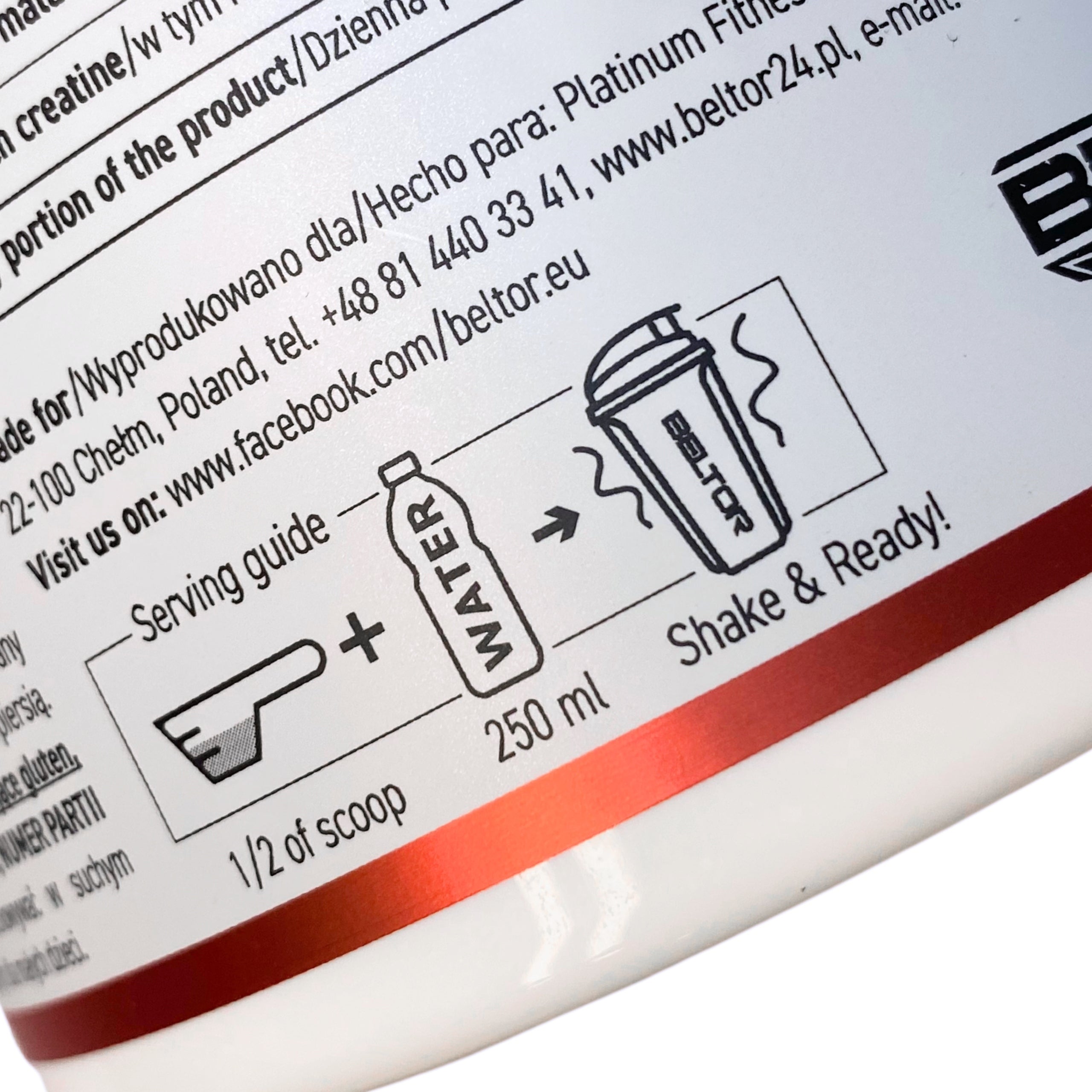 BELTOR CREATINE A.T.P. CREATINE 420G VIP SERIES CHERRY Expiration date at least 1 year from the date of purchase