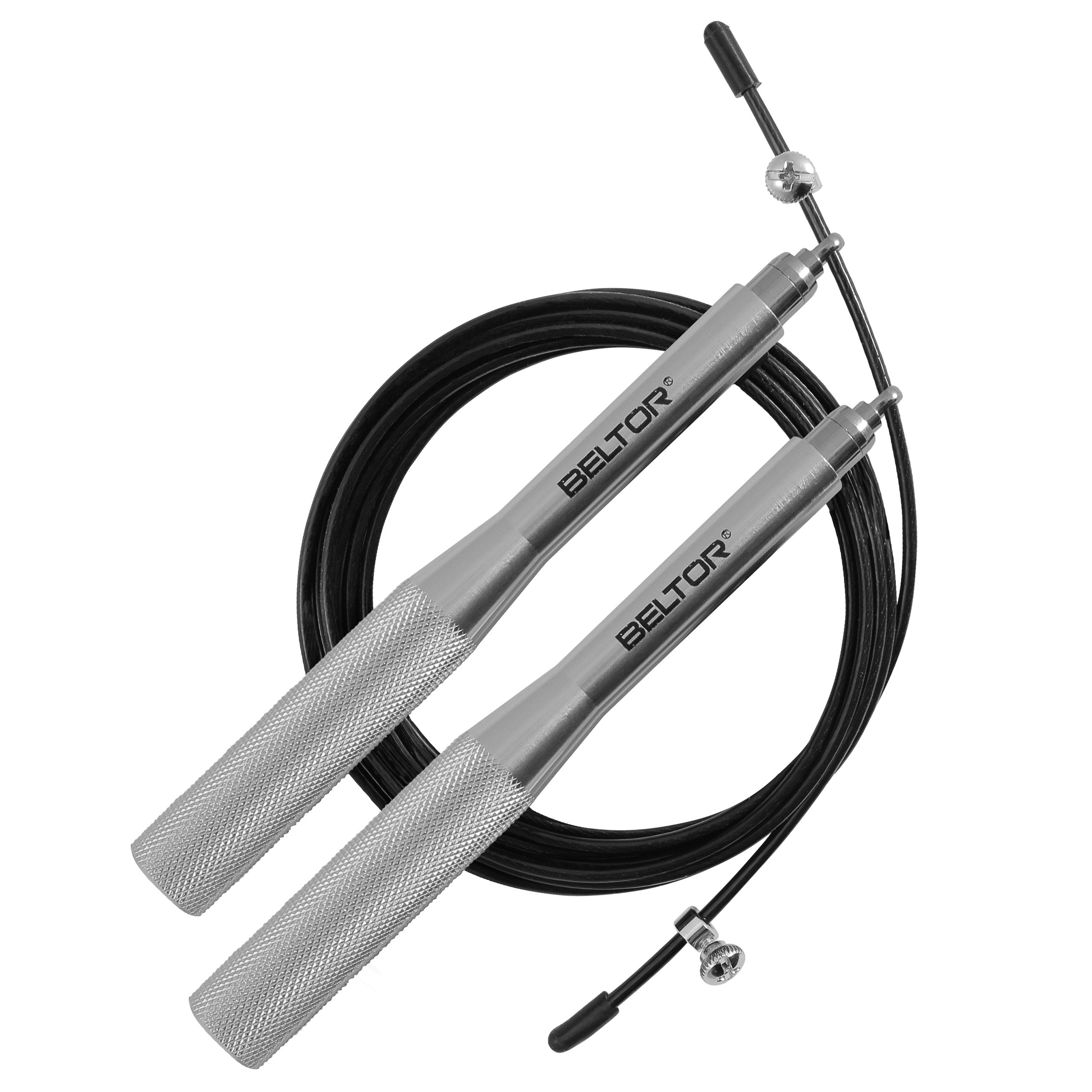 BELTOR NYLON JUMP ROPE SPEED ALU HEAVY BEARING 3M SILVER Color gray