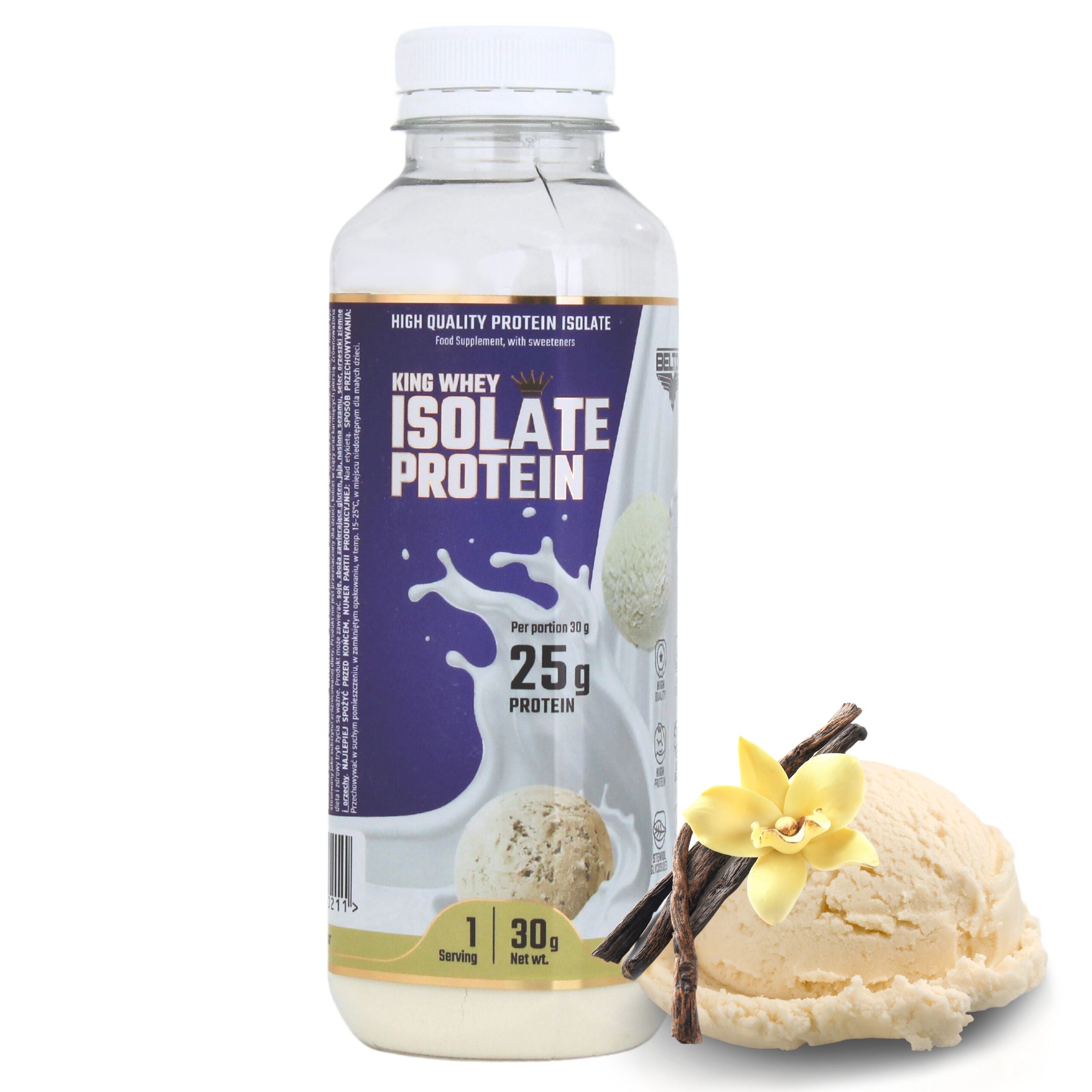 BELTOR PROTEIN SUPPLEMENT KING WHEY PROTEIN 30 G VANILLA ISOLATE PROTEIN WPI