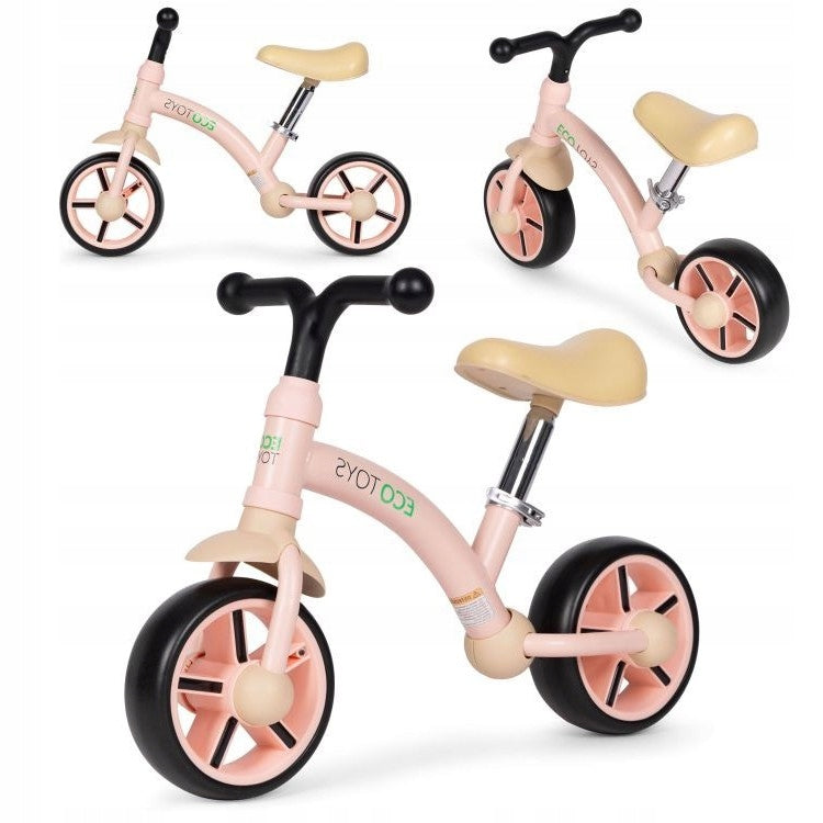BEMI BALANCE BIKE FOR CHILDREN FOAM WHEELS ADJUSTMENT. SADDLE PINK Frame steel
