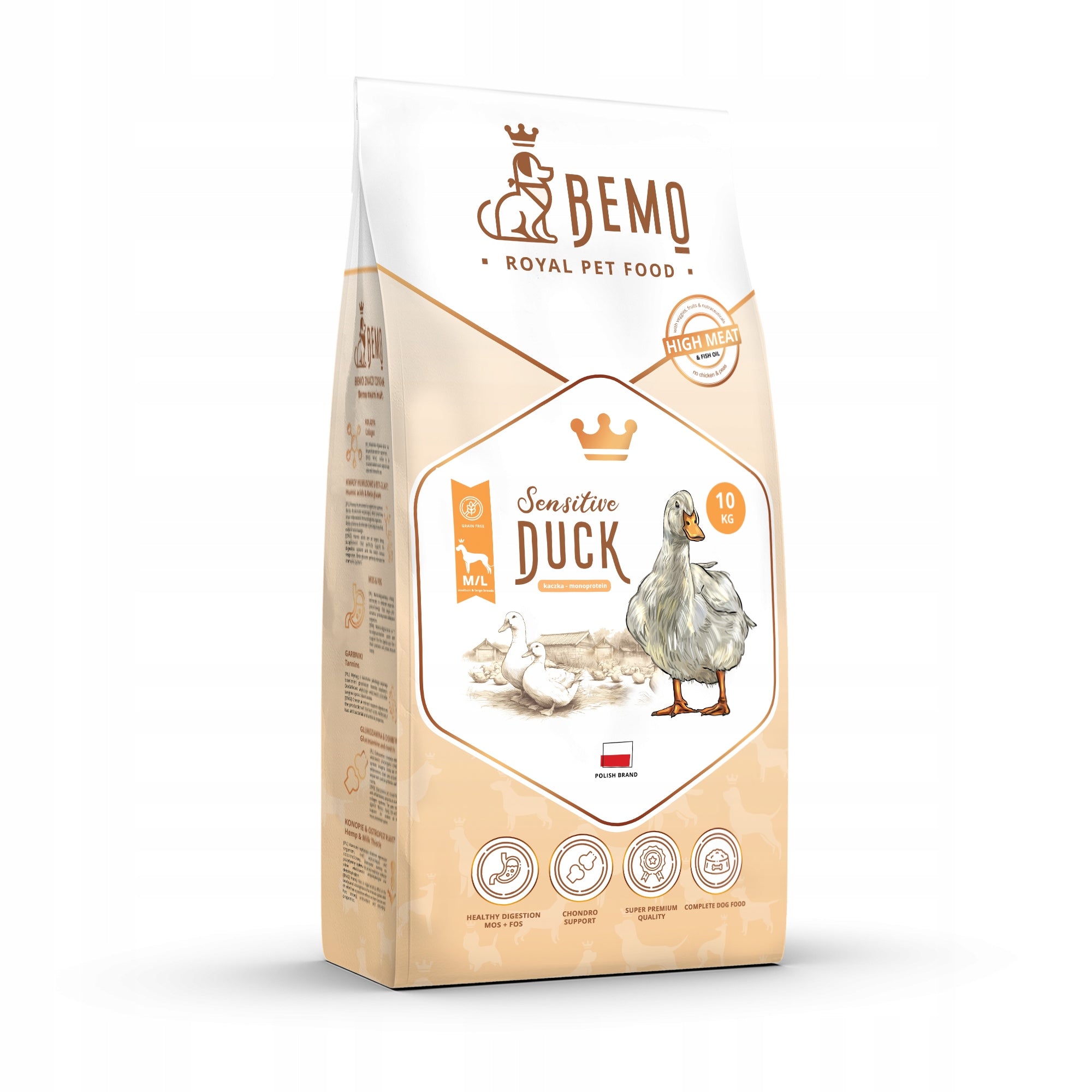 BEMO SENSITIVE DUCK Adult Dog Food M/L 10kg