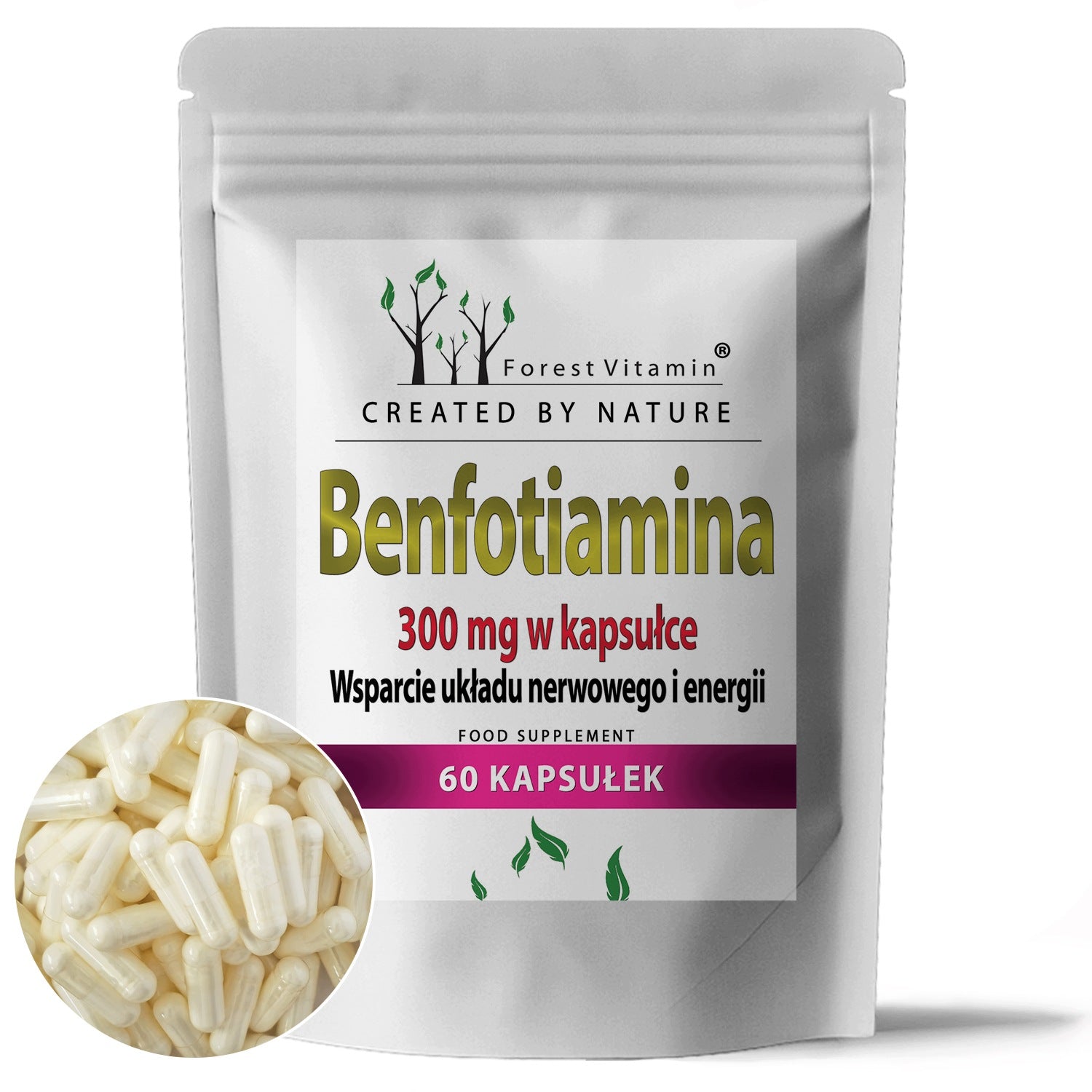 BENFOTIAMINE 300 MG VITAMIN B1 60 CAPSULES ACTIVE FORM HIGH DOSE B1+