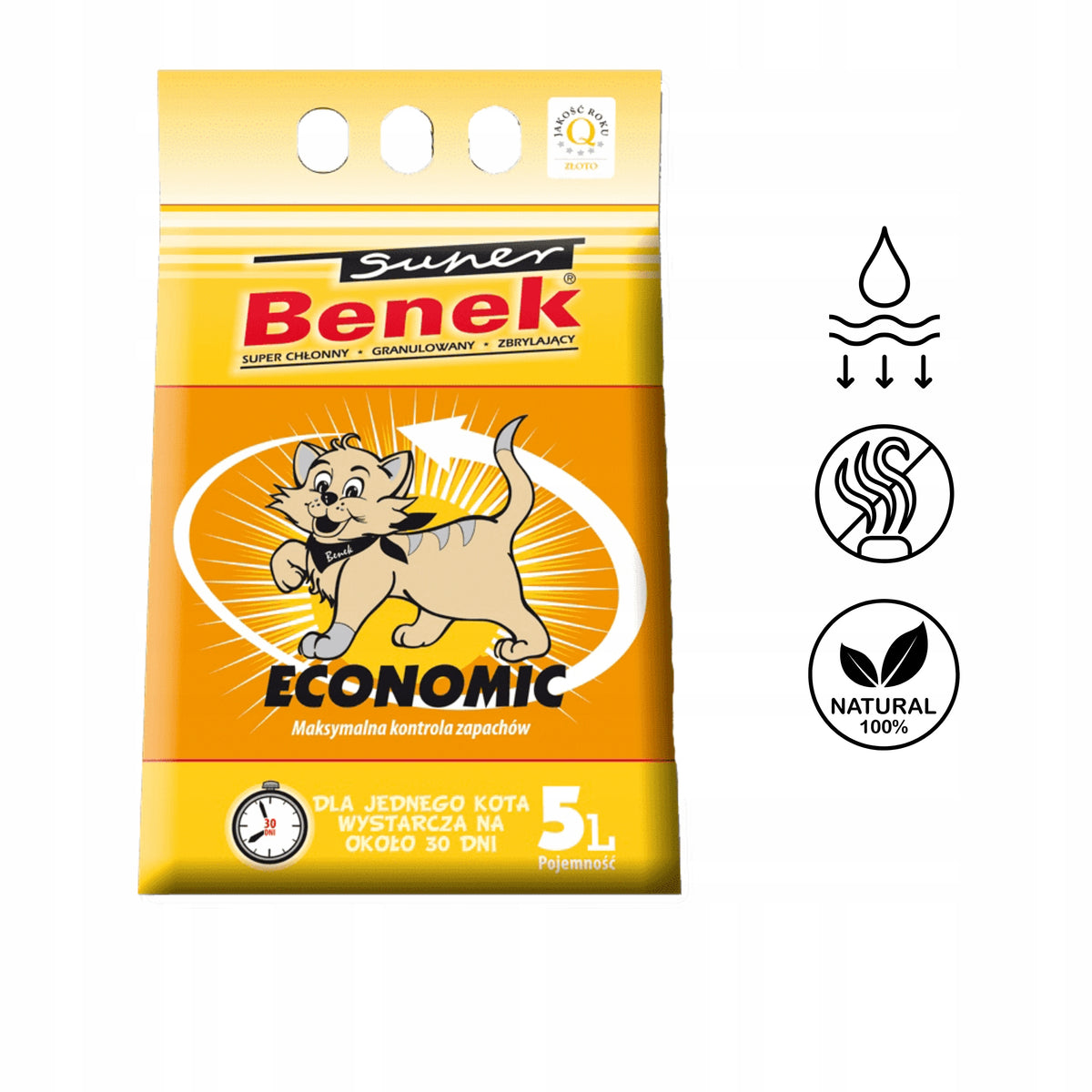BENTONITE CAT LITTER SUPER BENEK ECONOMIC 5L GRANULATED