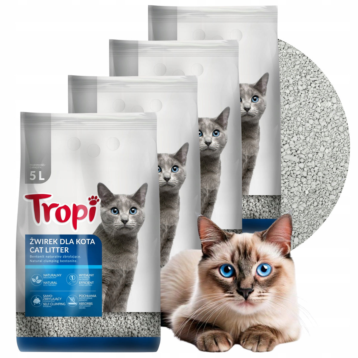 BENTONITE LITTER CLUMPING INTO CAT LITTER BOX