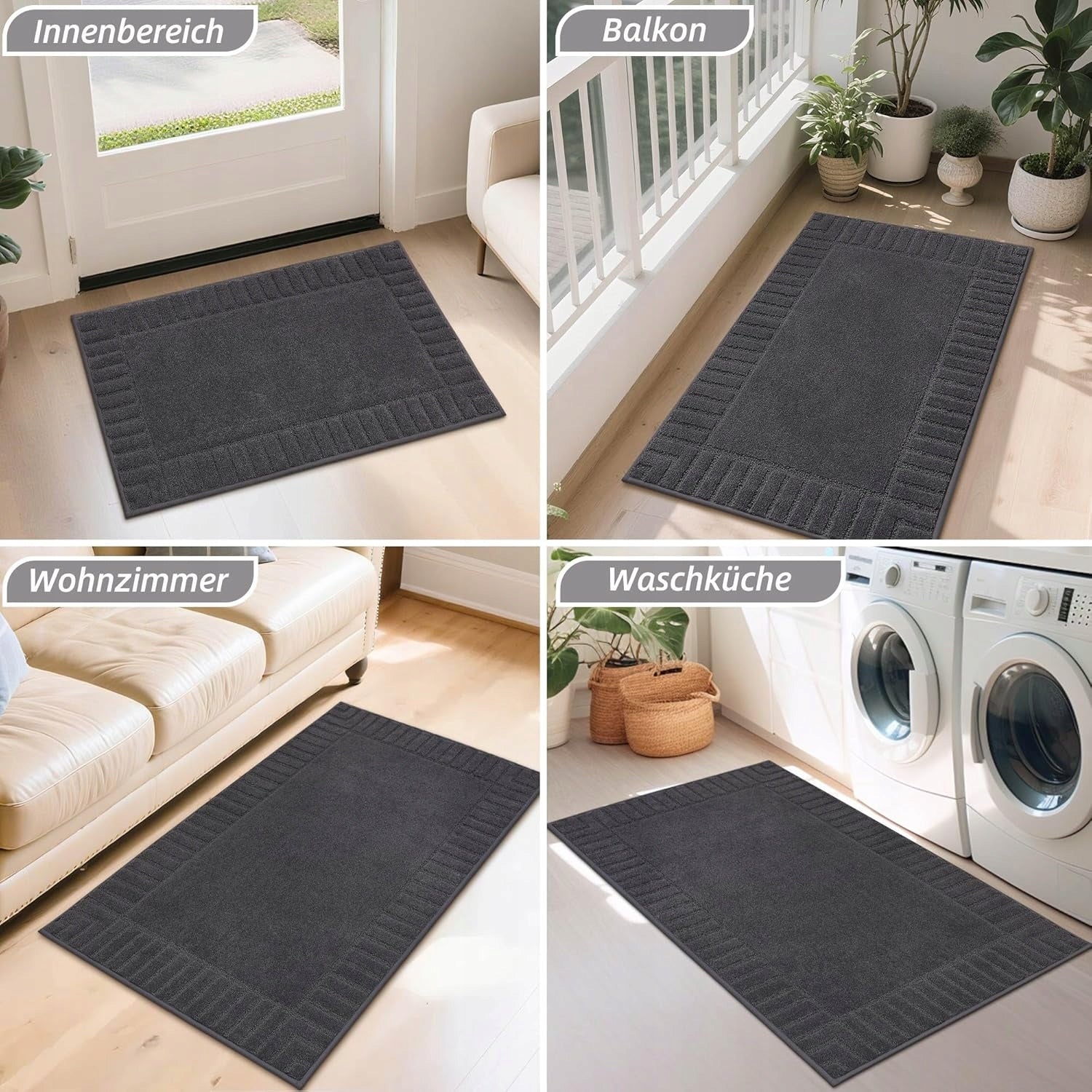 BEQHAUSE BATHROOM RUG ANTI-SLIP HALL MAT THICK 60X90 CM Manufacturer code 5908456435849