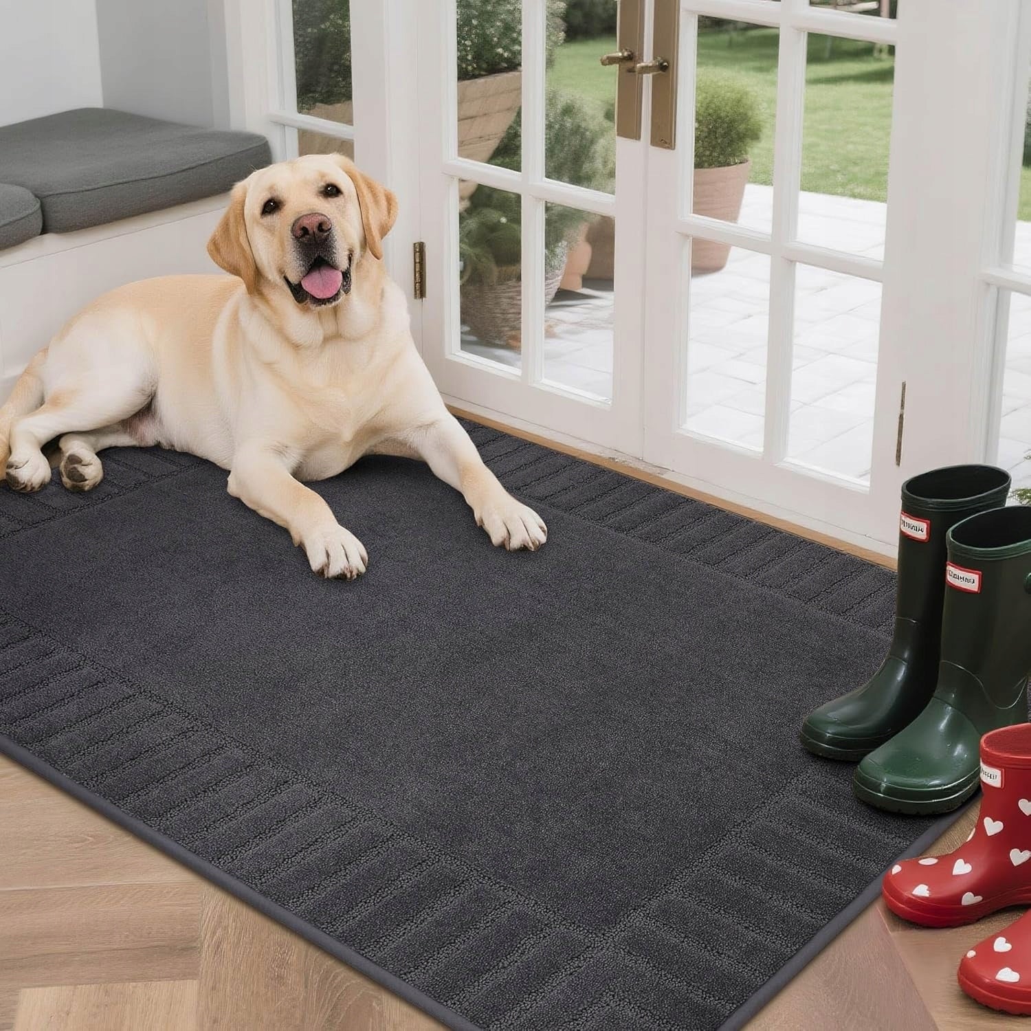 BEQHAUSE BATHROOM RUG ANTI-SLIP HALL MAT THICK 60X90 CM