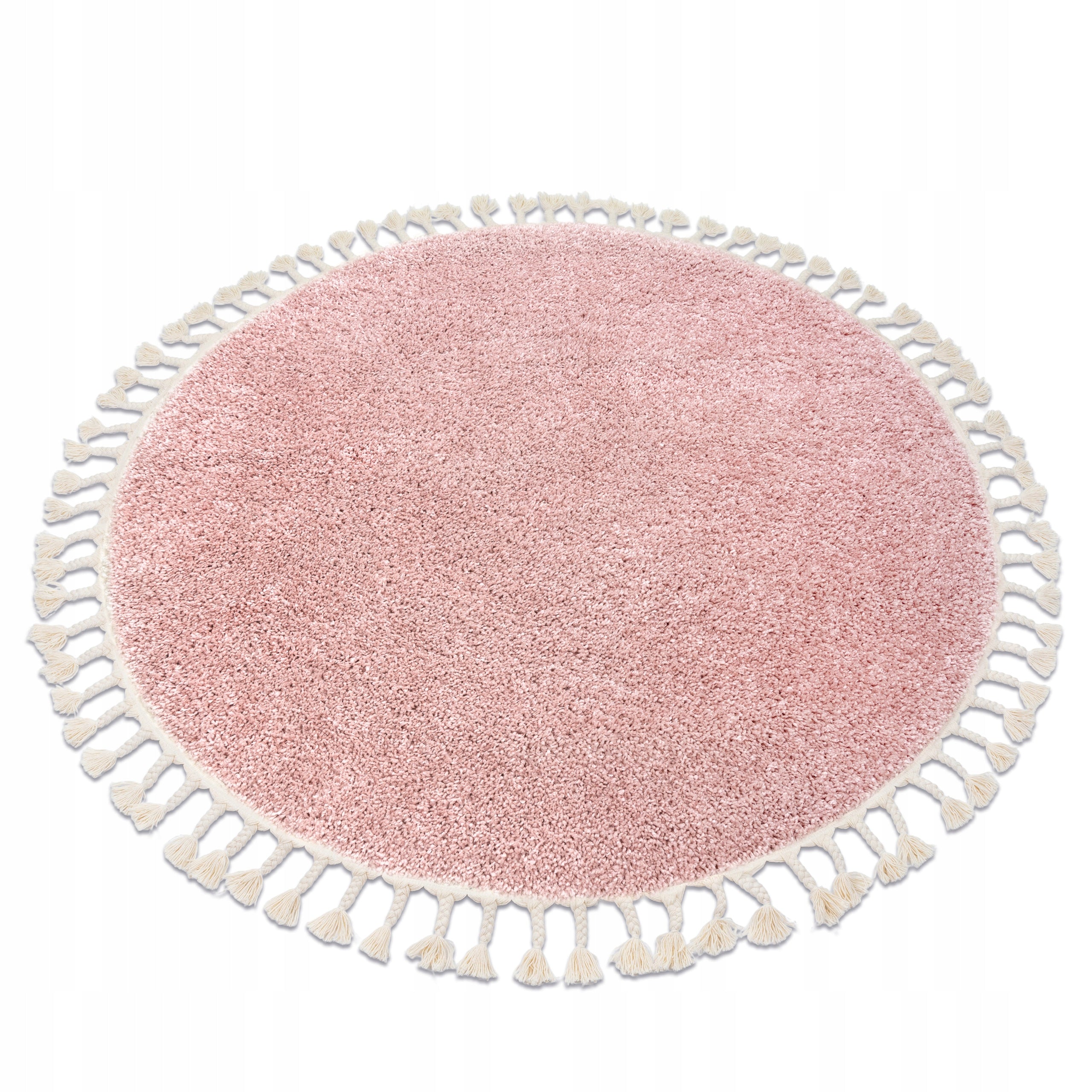 BERBERIAN CARPET SMOOTH SOLID pink circle 120 cm