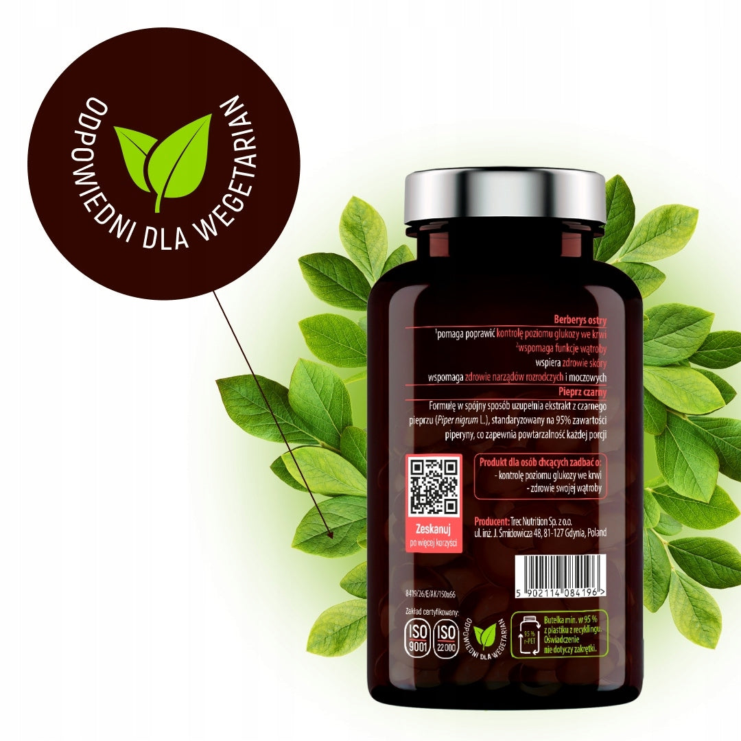 BERBERINE HCL 98% 500 mg Piperine Extract Slimming Sugar Liver Expiration date at least 1 year from the date of purchase