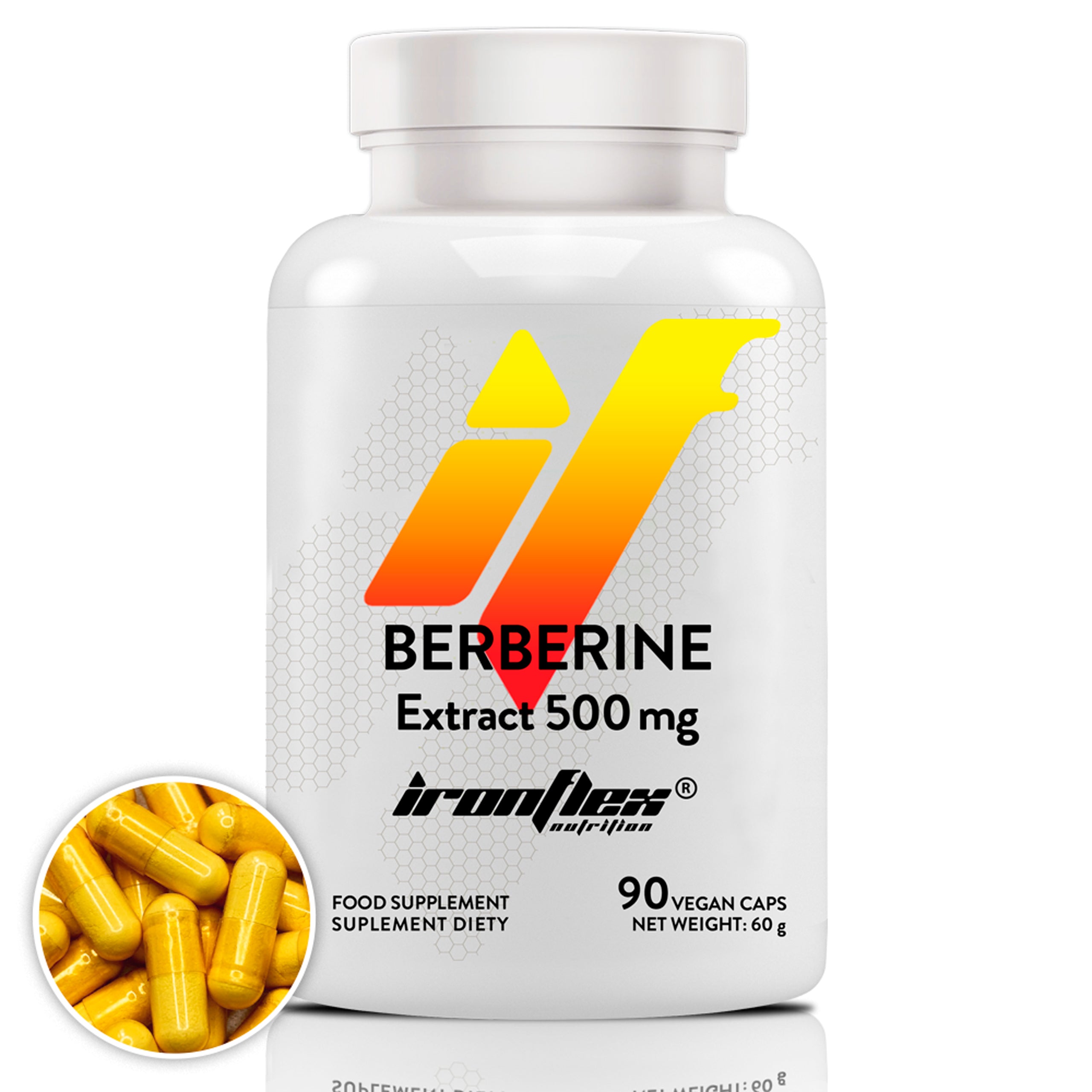 BERBERINE IronFlex extract BERBERINE 500mg 90 caps for sugar slimming