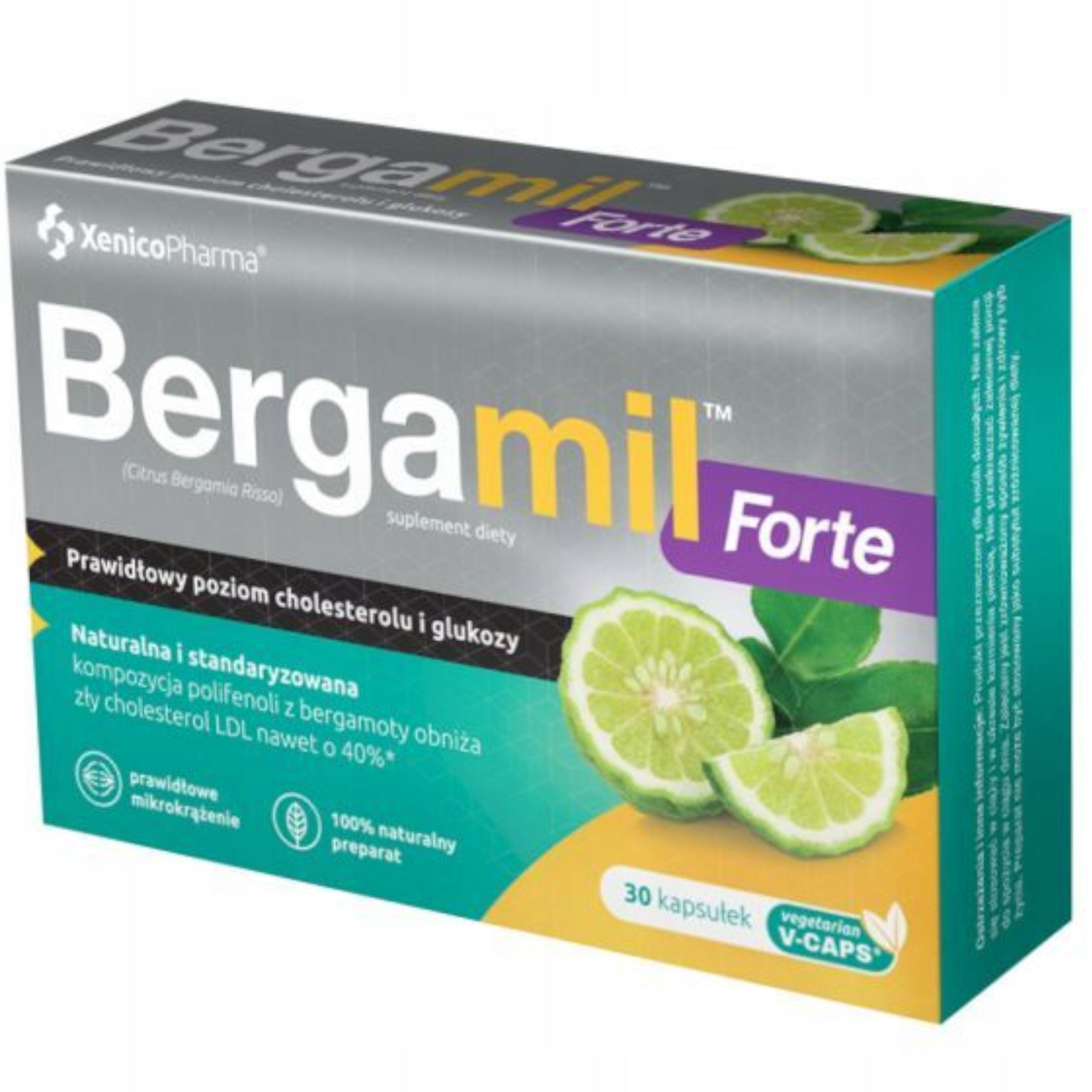 BERGAMIL FORTE bergamot fruit extract, garlic Xenico Pharma 30 kaps. Name other