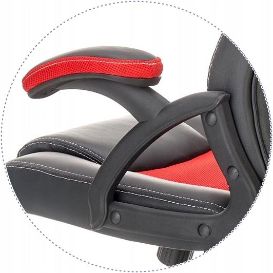 BERKEL swivel chair red-black gaming faux leather office fabric Medical device no