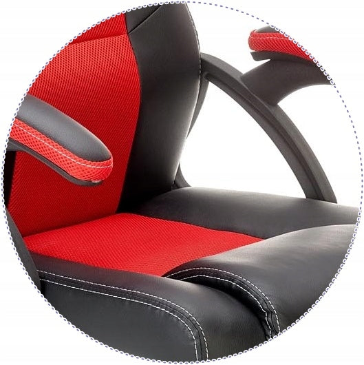BERKEL swivel chair red-black gaming faux leather office fabric Packaging status original