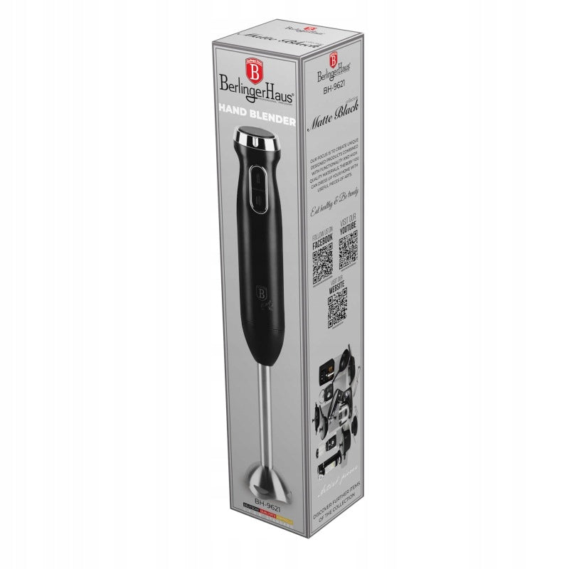 BERLINGERHAUS Tyčový mixér 800 W Matte Black Collection BH-9621 Model Tyčový mixér 800 W Matte Black Collection