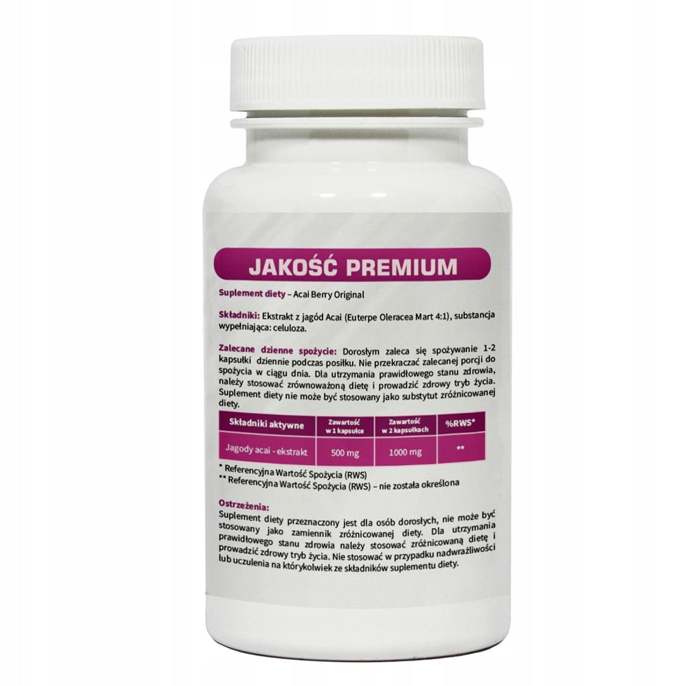 BERRY ACAI BERRY ORIGINAL fat burner 60 capsules Manufacturer code JAGODY ACAI BERRY ORYGINAL kontrola wagi