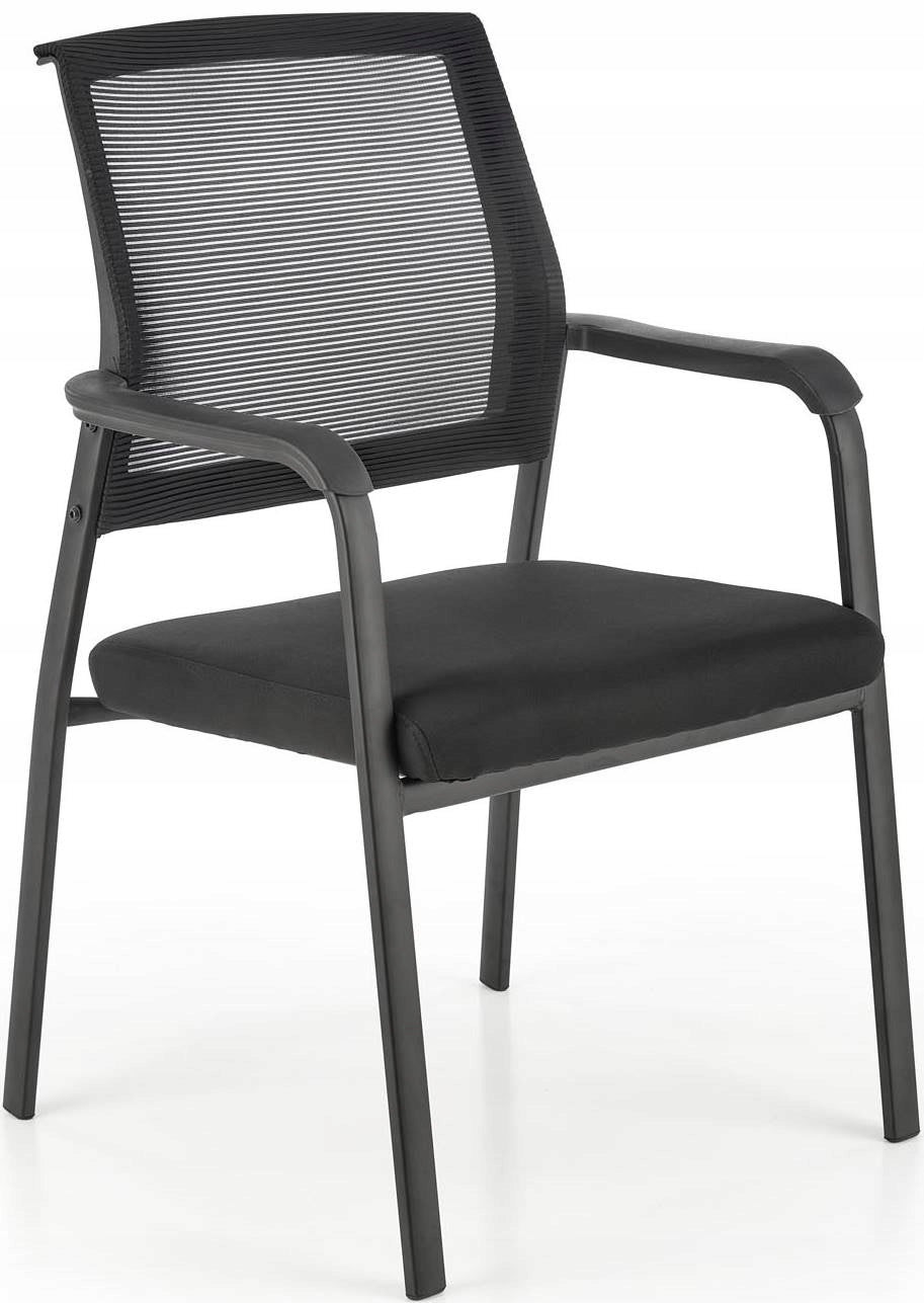 BERSEN Conference Chair Black Upholstered Soft Seat for Office Manufacturer code KM-BER-10