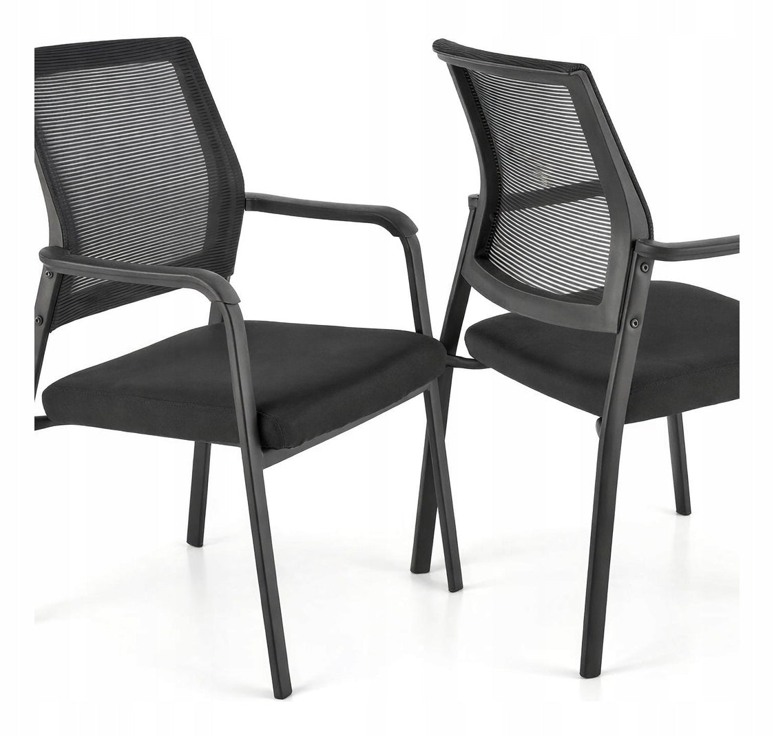 BERSEN Conference Chairs 4 Pcs Office Black Stationary Fabric Medical device no