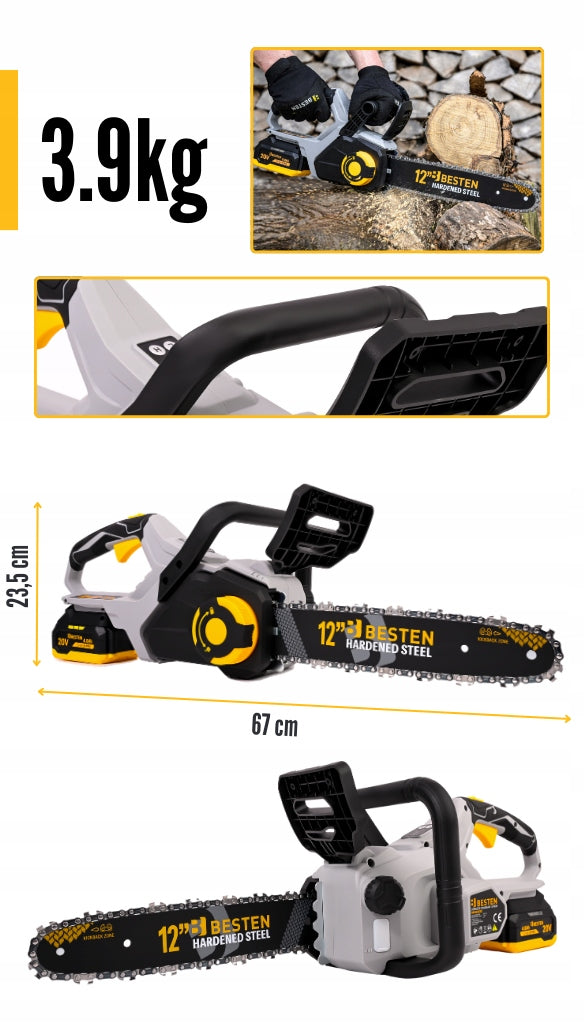 BESTEN Chainsaw Cordless Branch Brushless Saw 4,0Ah Guide manufacturer BESTEN