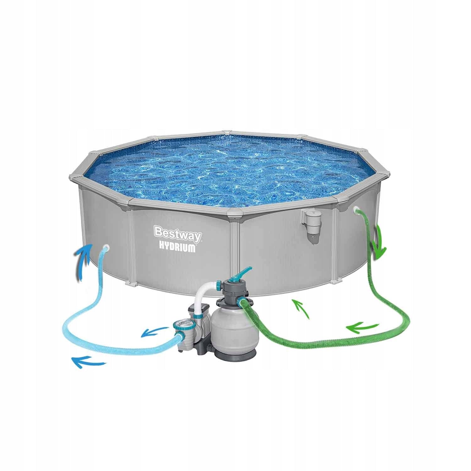 BESTWAY 56384 PANEL 457x122cm YEAR-ROUND GARDEN POOL SET 21in1 Series HYDRIUM