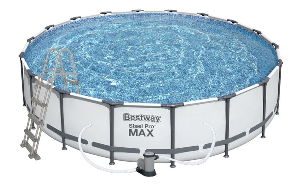 BESTWAY 56462 FRAME POOL ROUND STEEL PRO MAX 5W1 549X122 CM 18FT Series STEEL PRO MAX