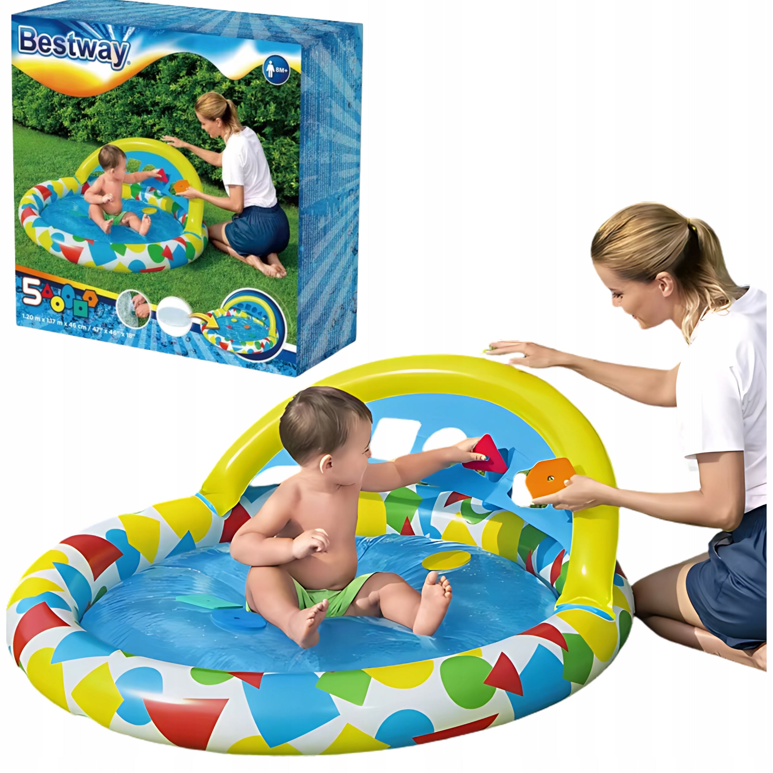 BESTWAY Children's Garden Pool Swimming Pool 45L Inflatable 120x46cm Packaging status original