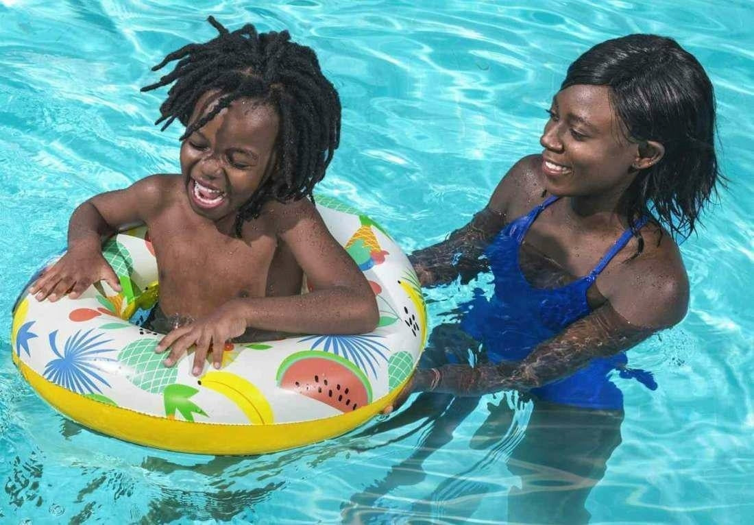 BESTWAY SWIMMING LEARNING WHEEL RESCUE PUMPED FOR CHILDREN FRUIT 61CM 3+ Brand Bestway