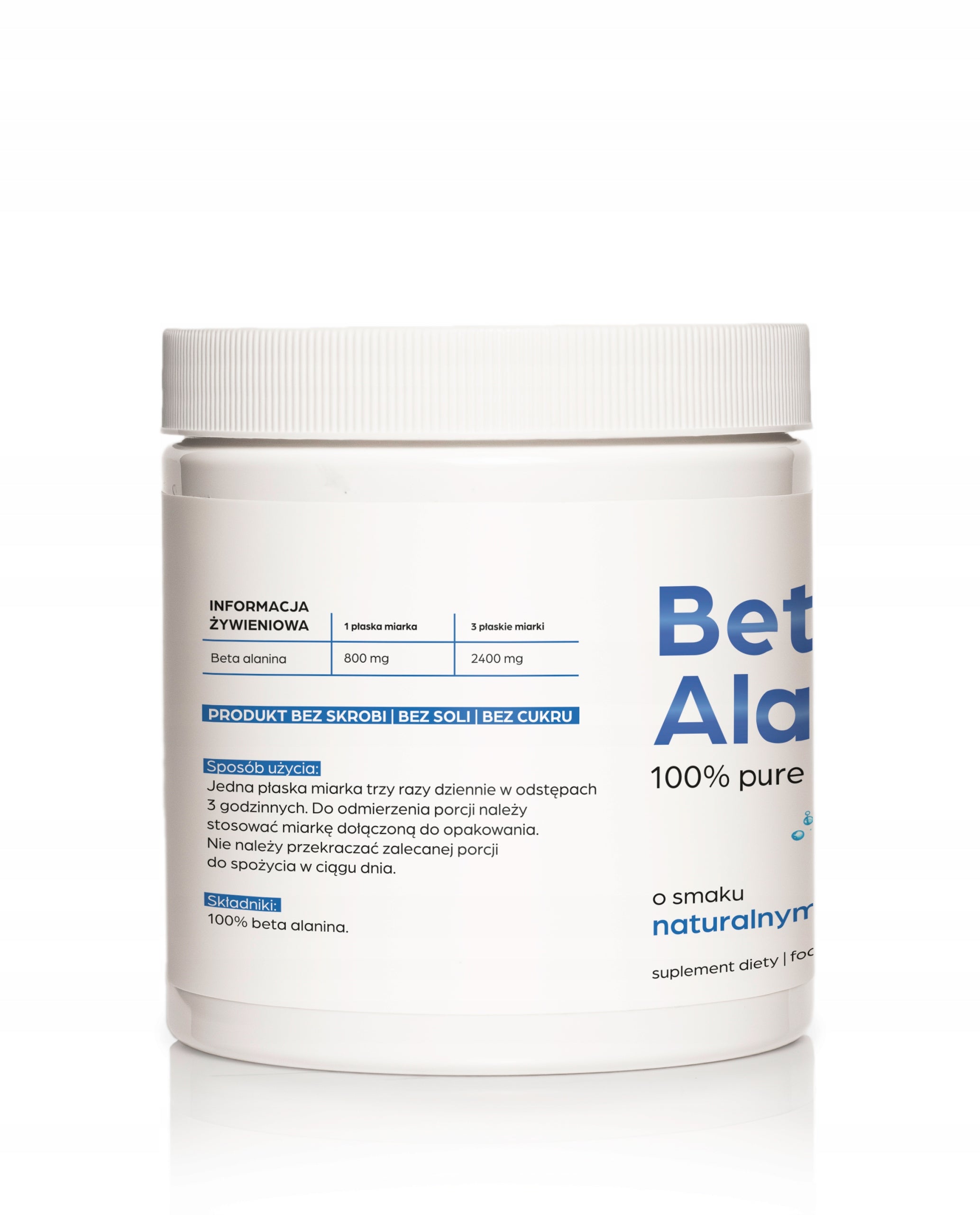 BETA ALANINE Strength Pump Stimulation Energy NATURAL TASTE 800 g Packaging status original