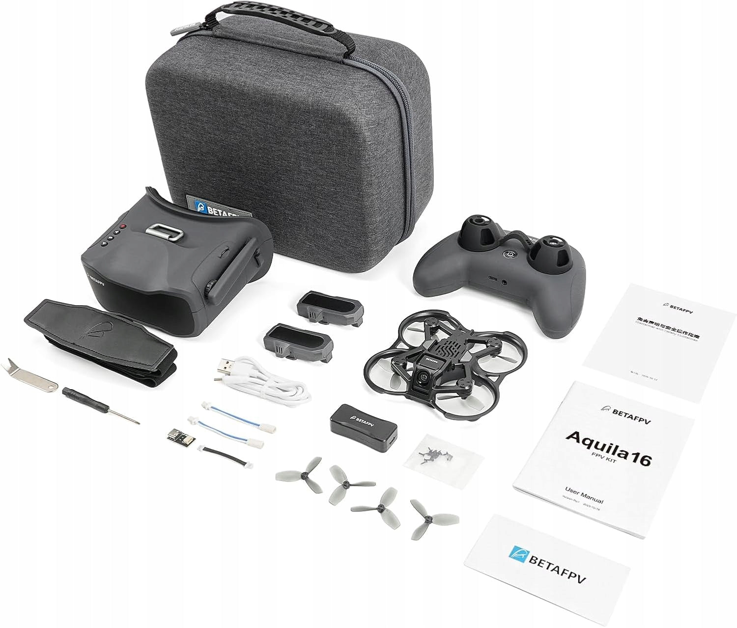 BETAFPV Aquila16 FPV Drone Set Height Adjustment 8min Lot 3 Modes