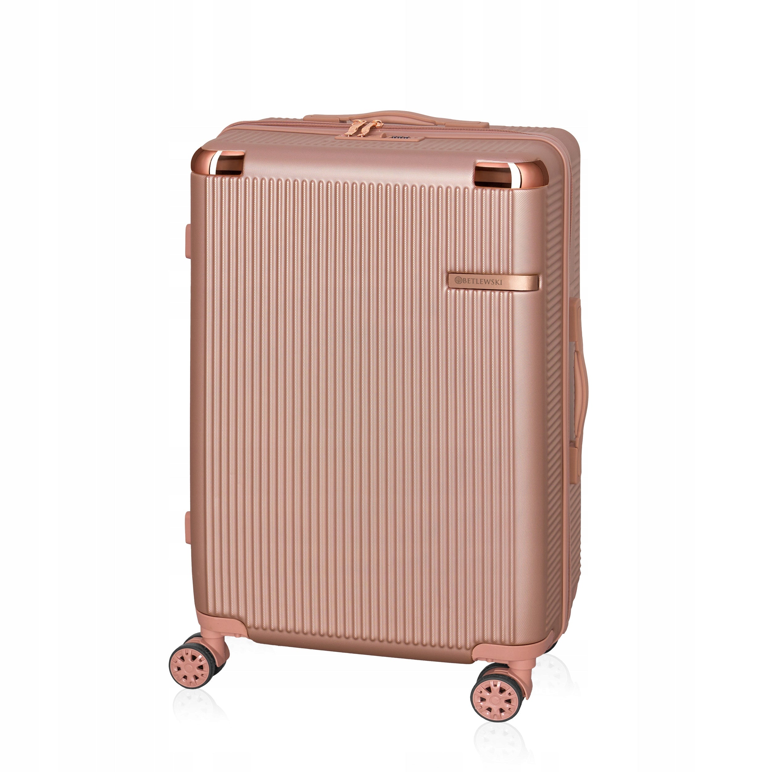 BETLEWSKI Travel suitcase ABS medium on wheels with handle