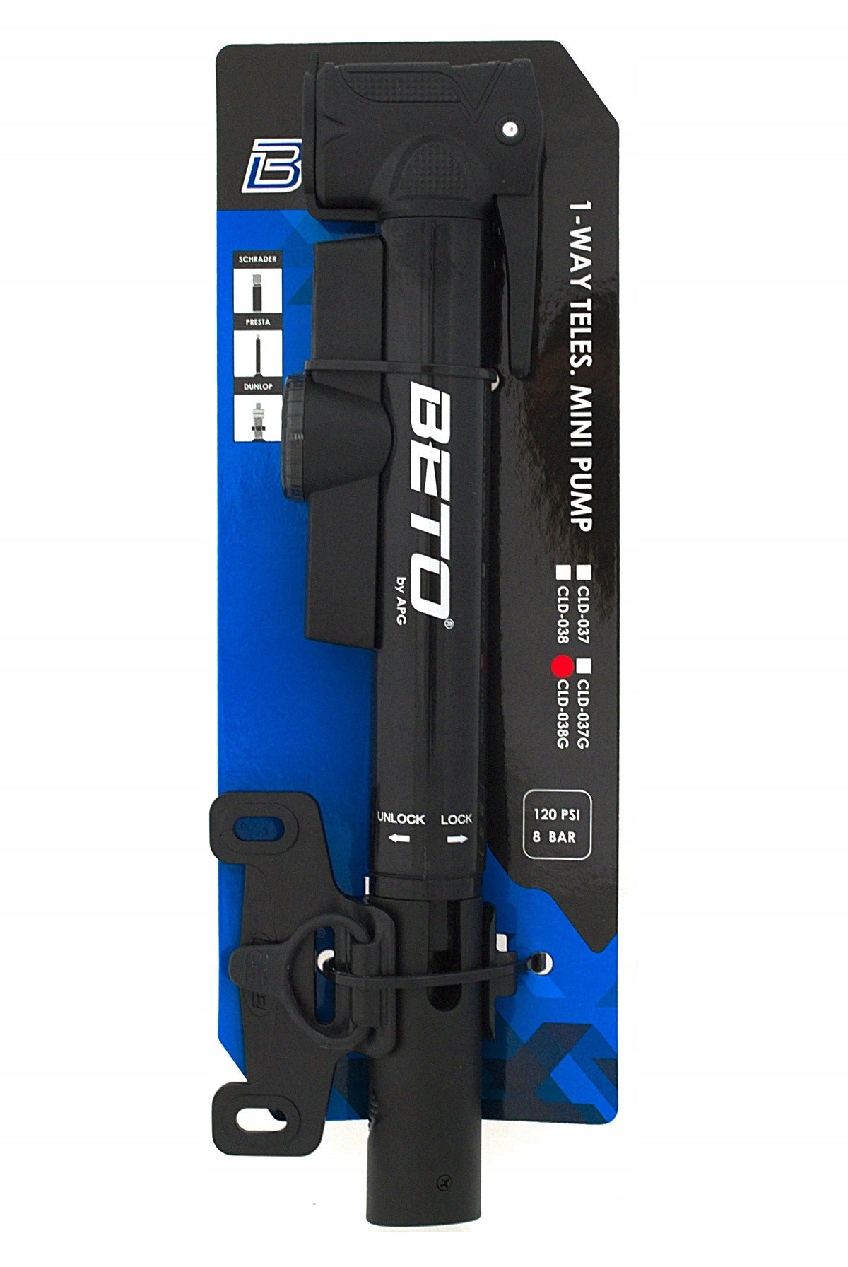 BETO CLD038G AV/FV/DV pump with 8 bar pressure gauge Color black