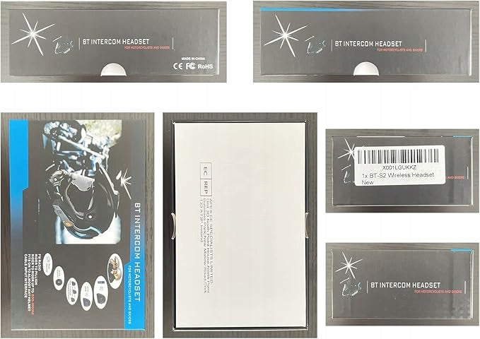 BETOWEY BT-S2 Motorcycle Headset Intercom Bluetooth 1 Piece Manufacturer's catalog number BETOWEY BT-S2 Zestaw