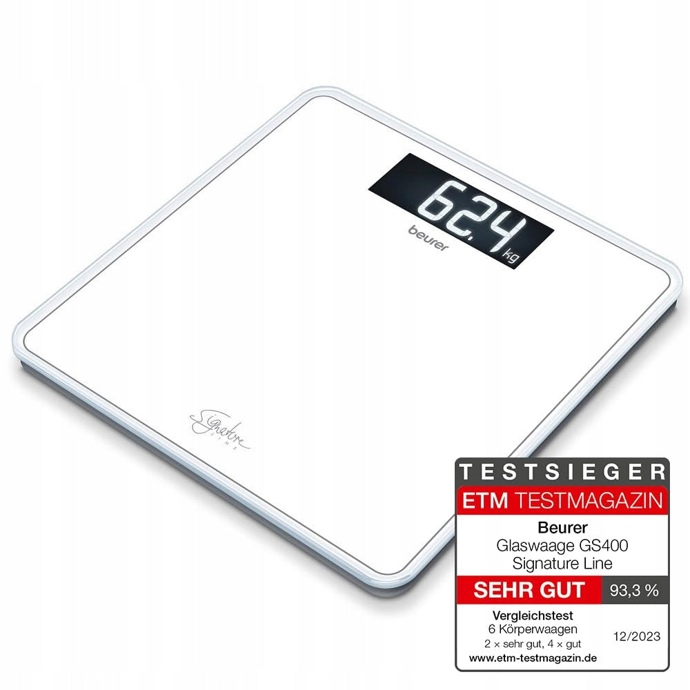 BEURER BATHROOM SCALE GS 400 WHITE DISPLAY XL 200KG
