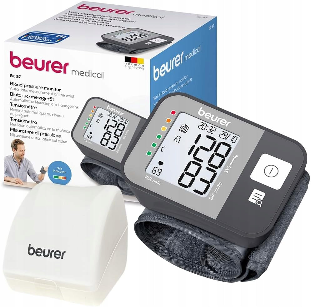 BEURER BC 27 AUTOMATIC WRIST BLOOD PRESSURE MONITOR, ARRHYTHMIA DETECTION
