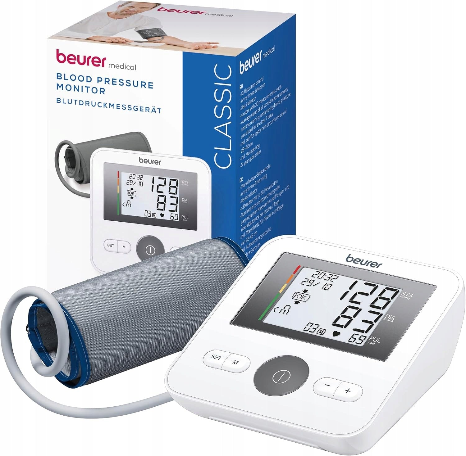 BEURER BM 27 SHOULDER BLOOD PRESSURE MONITOR WITH ARRHYTHMIA DETECTION AND APPLE HEALTH