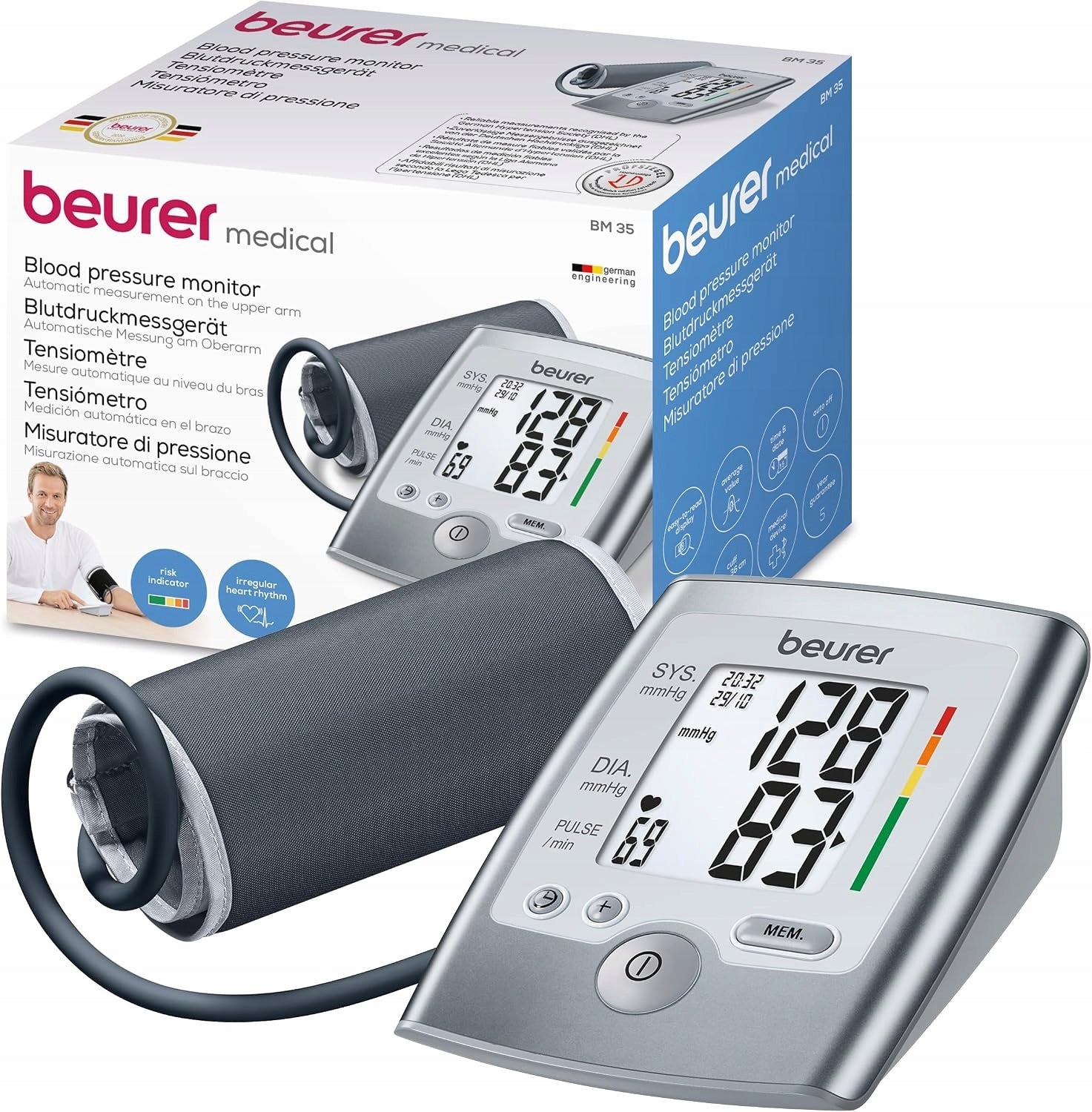 BEURER BM 35 SHOULDER BLOOD PRESSURE MONITOR AUTOMATIC HEART RATE MEASUREMENT