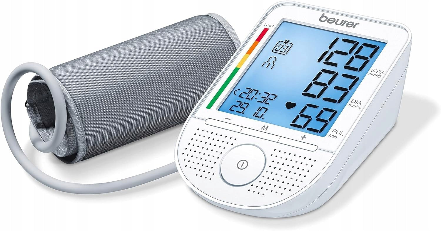 BEURER BM 49 SHOULDER BLOOD PRESSURE MONITOR SPEAKING 4 LANGUAGES MEMORY