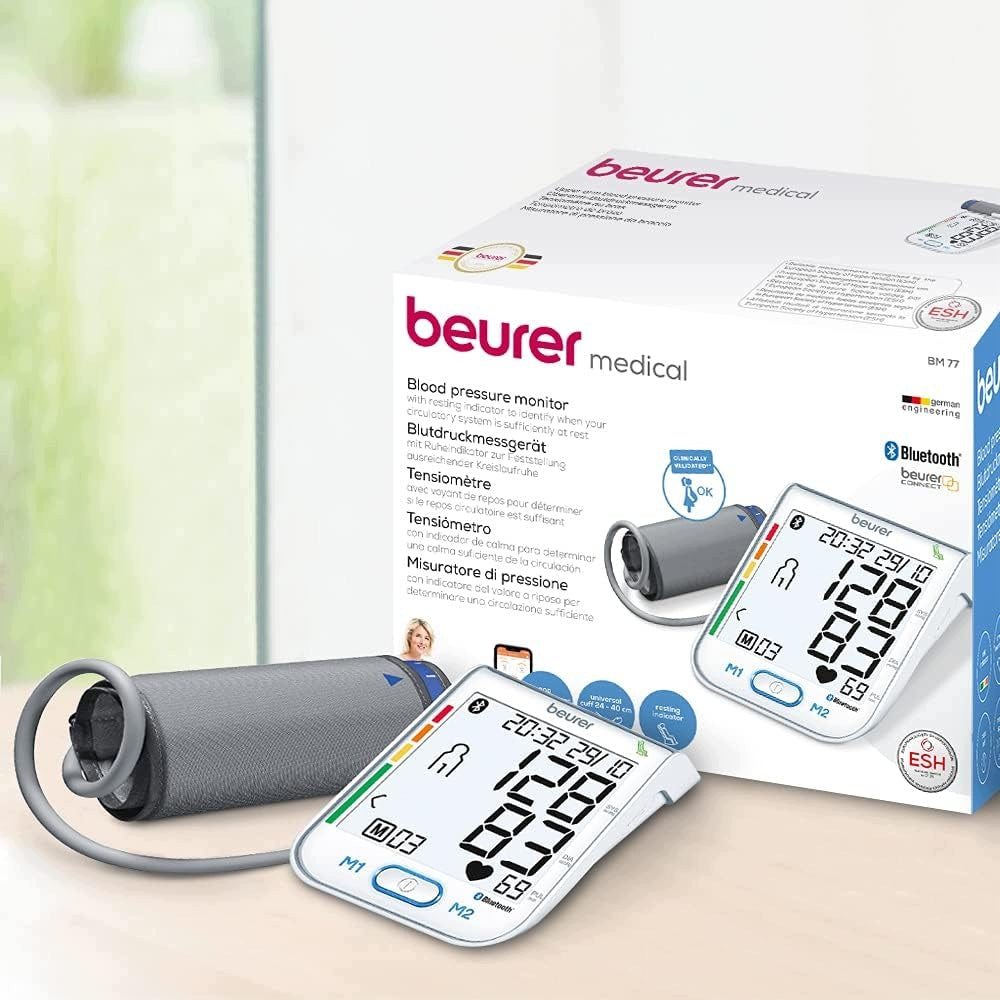 BEURER BM 77 shoulder blood pressure monitor APPLICATION for pregnant women DESCRIPTION Medical device yes