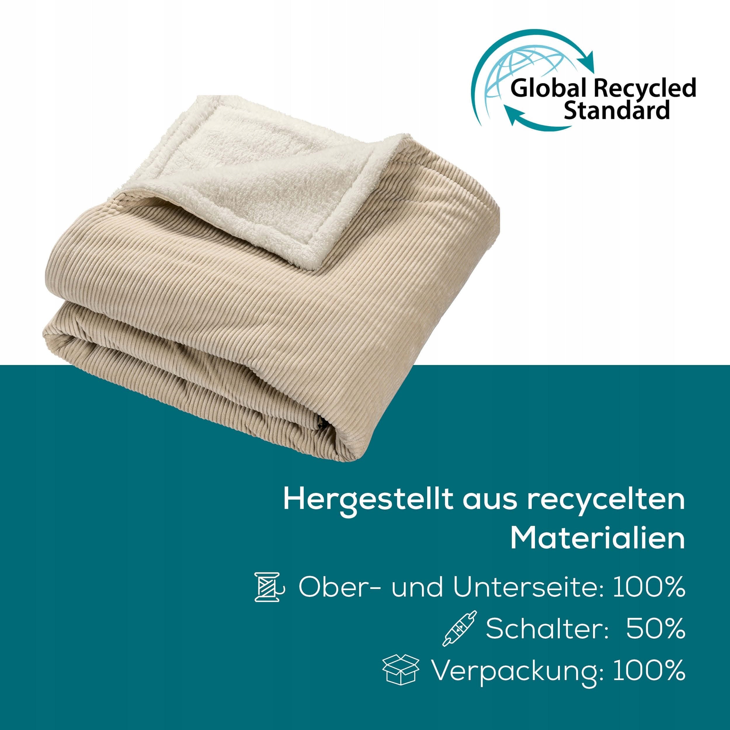 BEURER HD 80 Beige Electric Blanket With 6 Temperature Levels Recyclable Medical device no
