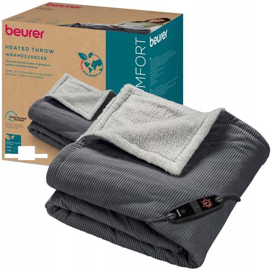 BEURER HD 80 CORD GREY ELECTRIC BLANKET