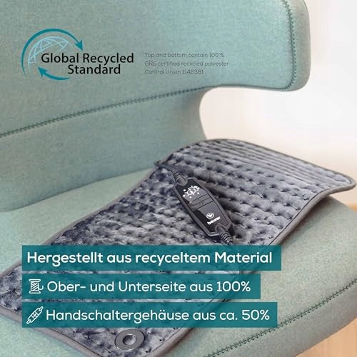 BEURER HK 123 Green Planet Heating Pillow 6 Temperatures Grey 60x30 cm Packaging status original