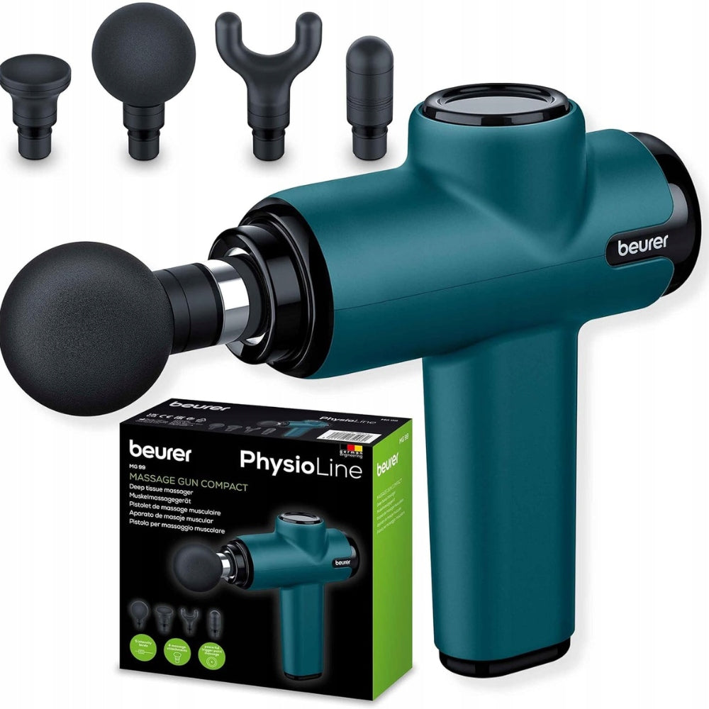 BEURER MG 99 MASSAGE GUN WITH 4 ATTACHMENTS 5 INTENSITY LEVELS