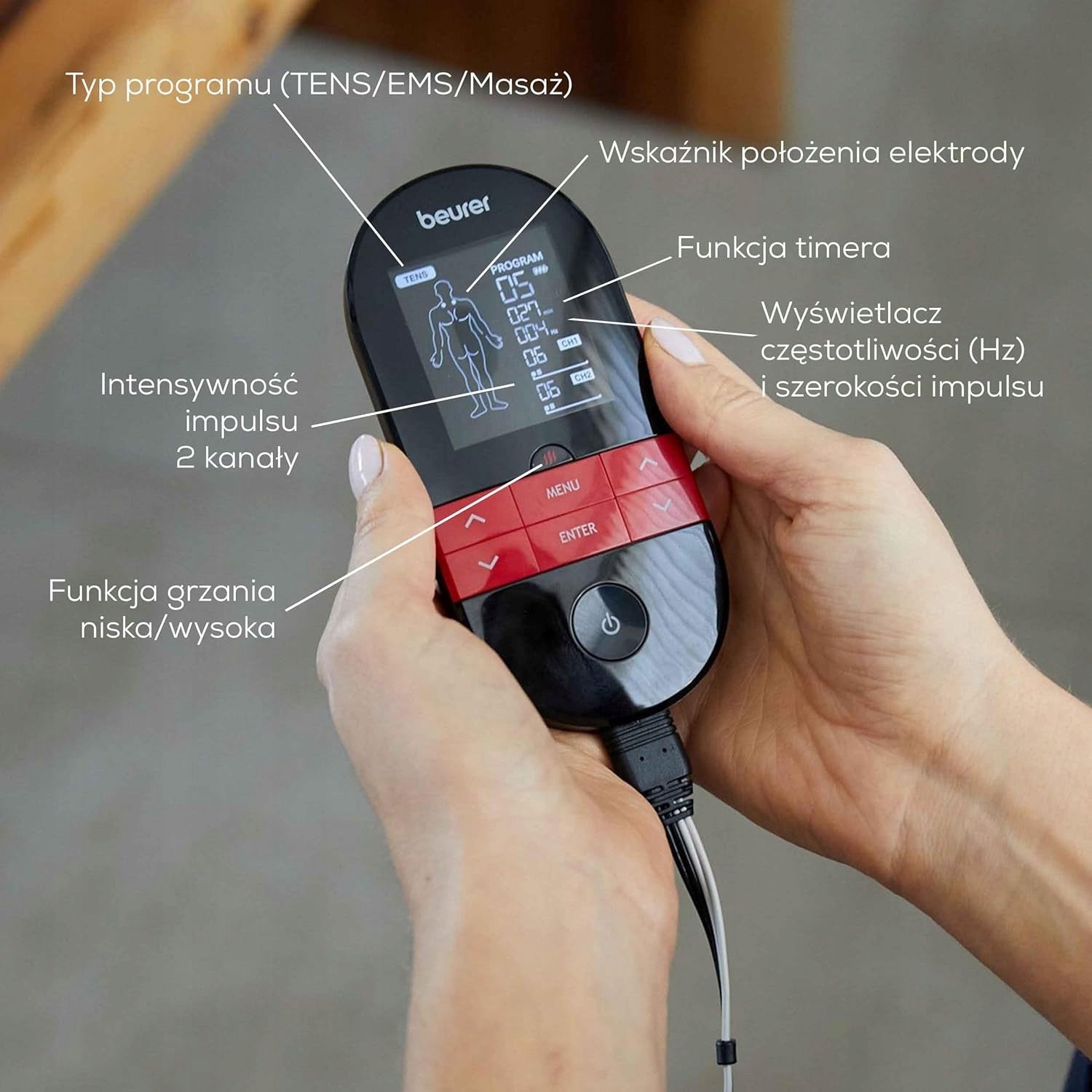BEURER TENS/EMS MUSCLE STIMULATOR WITH HEATING AND PAIN RELIEF Size universal