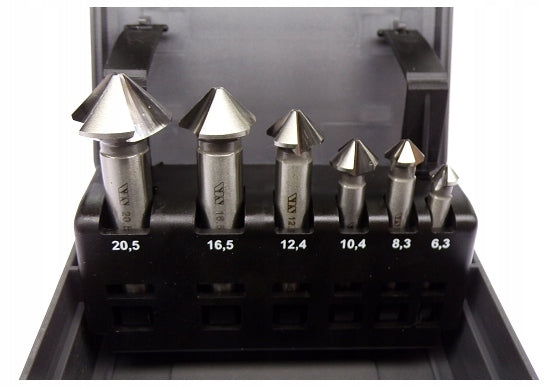 BEVEL DREDGE 6.3- 20.5 HSS-CO COBALT 6 PCS Mounting type cylindrical
