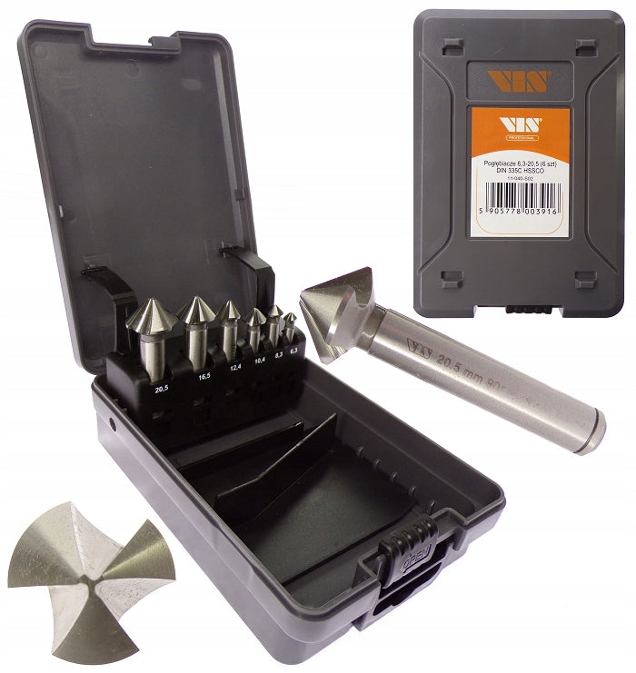 BEVEL DREDGE 6.3- 20.5 HSS-CO COBALT 6 PCS