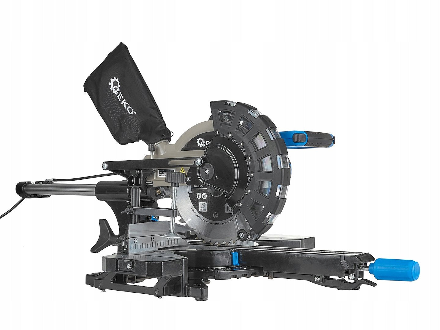 BEVEL FEED SAW FOR WOOD 2000W 255mm LASER EXTRACTION 3 DISCS Brand Geko