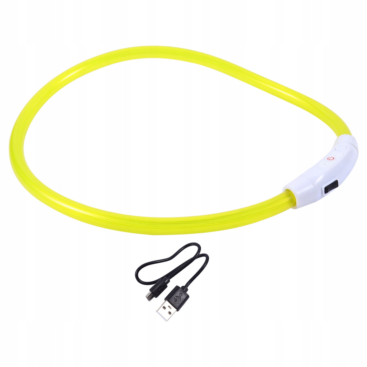 BEZPIECZNA ŚWIECĄCA OBROŻA LED DLA PSA Z TWORZYWA Brand no brand