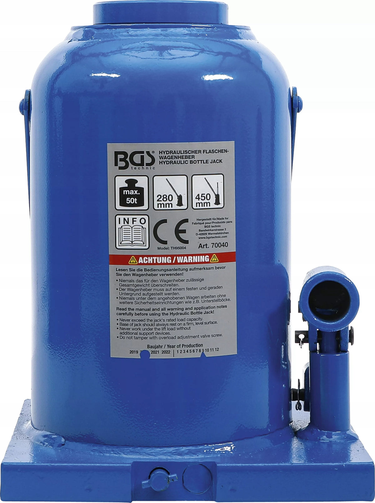 BGS | Hydraulic bottle car lift | 50 t Manufacturer code B.70040