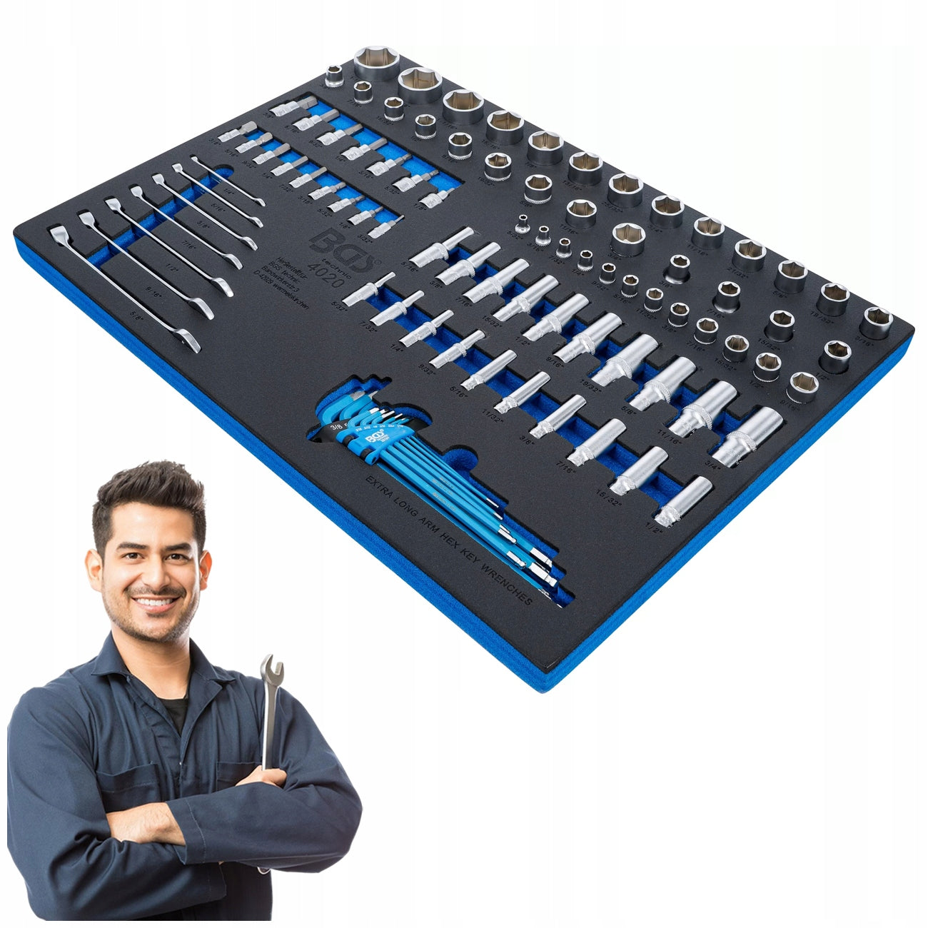 BGS Socket wrenches flat-eye wrenches | inch | 90 pcs.